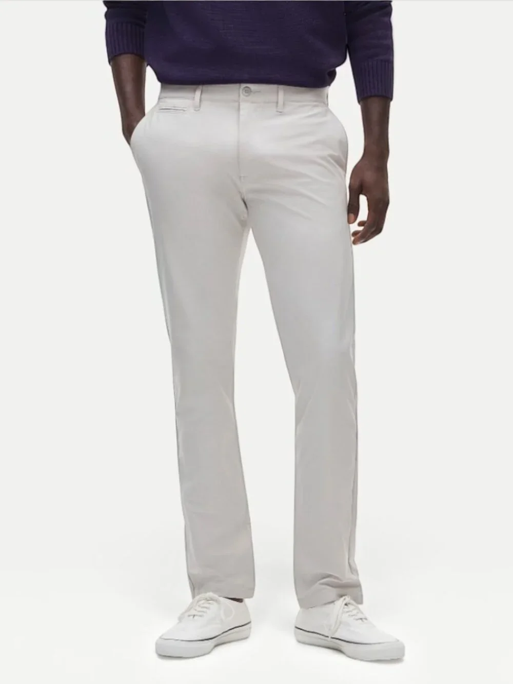 J Crew Men's Slim Fit Tech Chino in Ashen Taupe 34/34
